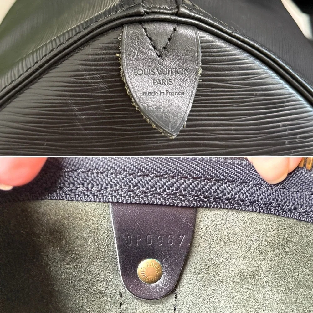 Authentic Louis Vuitton unisex Keepall 55 bag black Epi leather - Picture 16 of 16